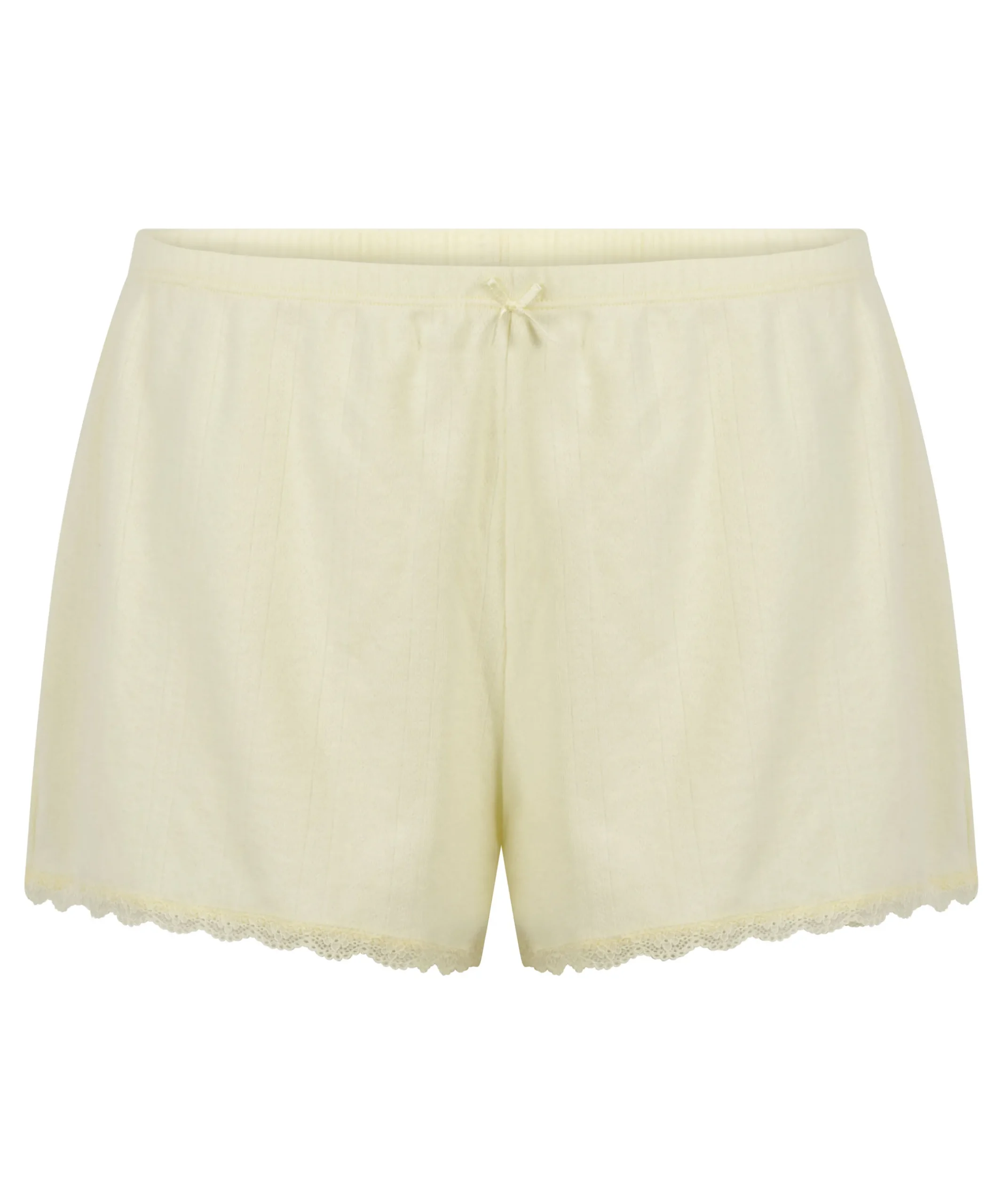 Pointelle-Shorts - Gelb