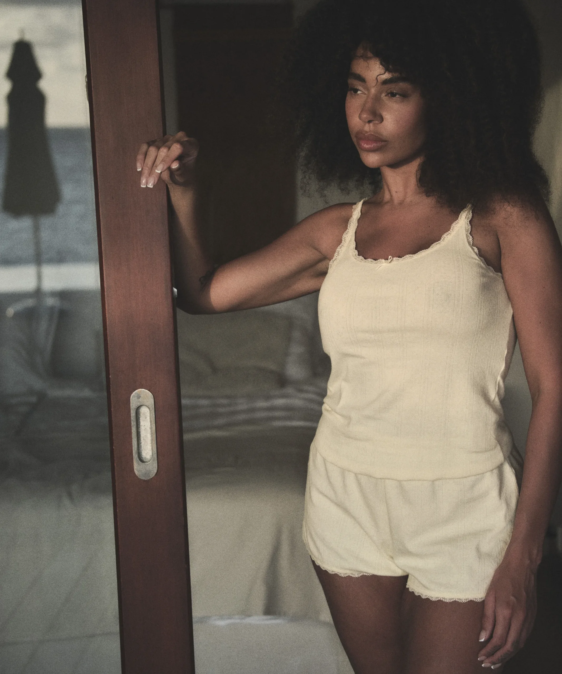 Pointelle-Shorts - Gelb