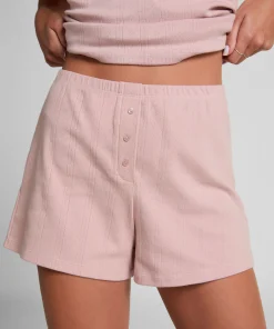 Pointelle-Shorts - Rosa