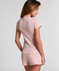 Pointelle-Shorts - Rosa