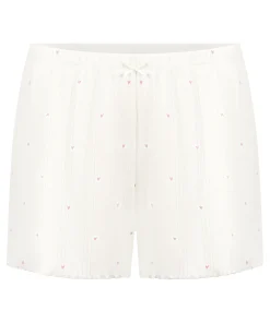 Pointelle-Shorts - Weiß