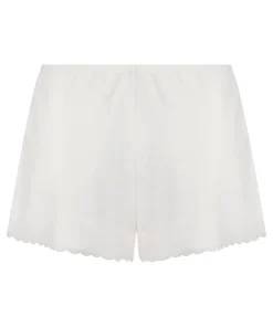 Pointelle-Shorts - Weiß