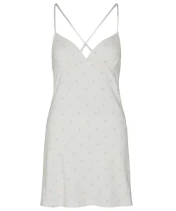 Pointelle-Slipdress - Weiß