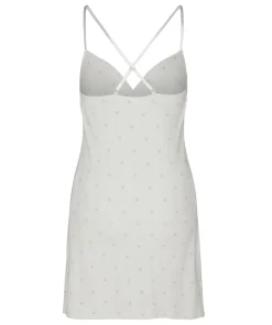 Pointelle-Slipdress - Weiß