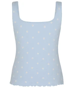 Pointelle-Unterhemd - Blau