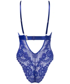 Private Body offenem Schritt Brandy - Blau