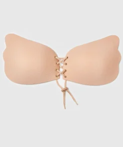 Push-up-Klebe-BH mit Seitenflügeln - Beige