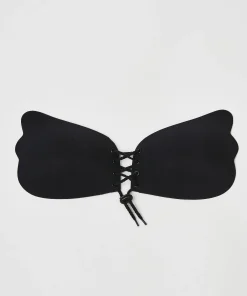 Push-up-Klebe-BH mit Seitenflügeln - Schwarz