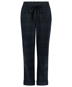 Pyjamahose aus Flanell - Blau
