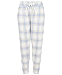 Pyjamahose aus Flanell - Blau
