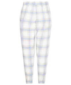 Pyjamahose aus Flanell - Blau