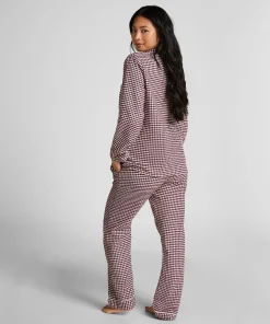 Pyjamahose aus Flanell - Lila