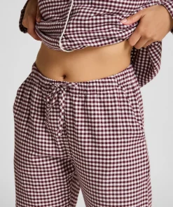 Pyjamahose aus Flanell - Lila