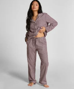 Pyjamahose aus Flanell - Lila