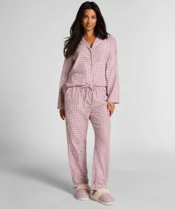 Pyjamahose aus Flanell - Lila