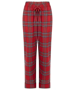 Pyjamahose aus Flanell - Rot