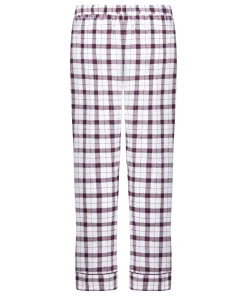 Pyjamahose aus Flanell - Weiß