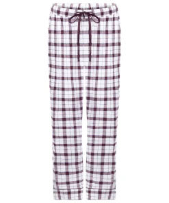 Pyjamahose aus Flanell - Weiß