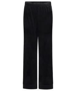 Pyjamahose aus Velours - Schwarz