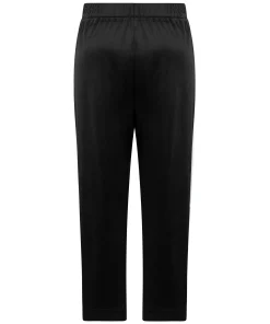 Pyjamahose aus Velours - Schwarz