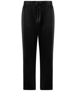 Pyjamahose aus Velours - Schwarz