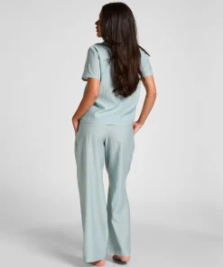 Pyjama-Hose Crinkled - Blau