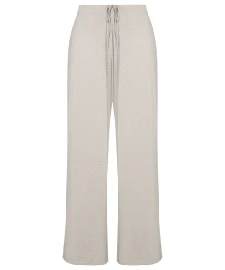 Pyjamahose Gestreift Jersey - Grau