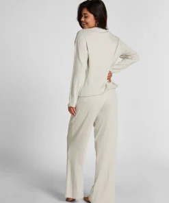 Pyjama Hose Loose Pointelle - Grau