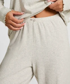 Pyjama Hose Loose Pointelle - Grau