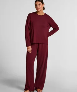 Pyjama Hose Loose Pointelle - Rot
