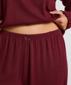Pyjama Hose Loose Pointelle - Rot