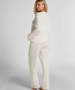 Pyjama Hose Loose Pointelle - Weiß
