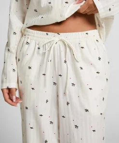 Pyjamahose Mistelzweig - Weiß