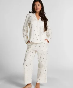 Pyjamahose Mistelzweig - Weiß