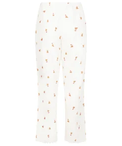Pyjamahosen Pointelle - Weiß