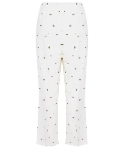 Pyjamahosen Pointelle - Weiß