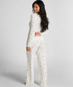 Pyjamahosen Pointelle - Weiß