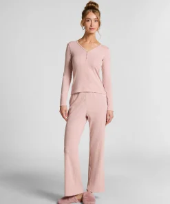 Pyjamahose Pointelle - Rosa