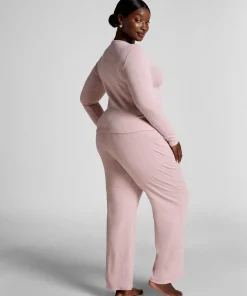 Pyjamahose Pointelle - Rosa