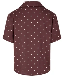 Pyjama-Jacke Satin - Braun