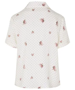 Pyjama-Jacke Satin - Weiß
