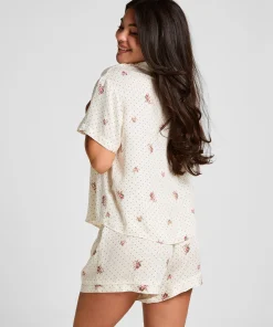 Pyjama-Jacke Satin - Weiß