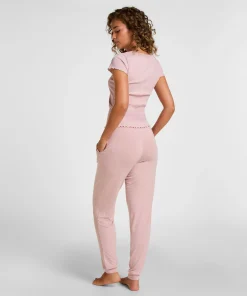 Pyjama-Oberteil Jersey Ripp - Rosa