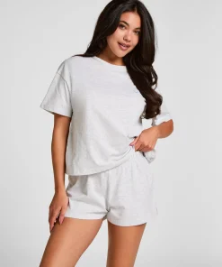 Pyjama-Set aus Baumwolle - Grau