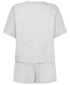 Pyjama-Set aus Jersey Heart - Grau
