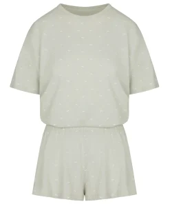 Pyjamaset Baumwoll - Grün