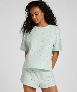 Pyjamaset Baumwoll - Grün