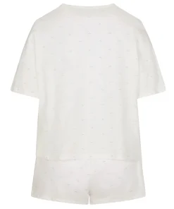 Pyjamaset Baumwoll - Weiß