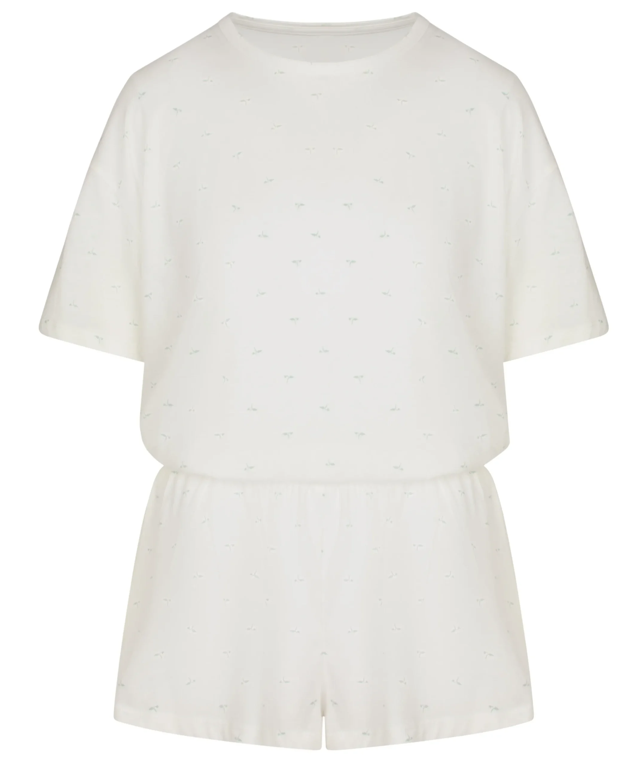 Pyjamaset Baumwoll - Weiß