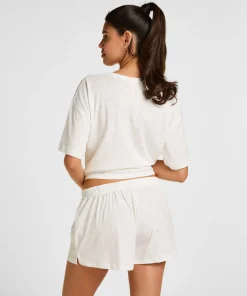 Pyjamaset Baumwoll - Weiß